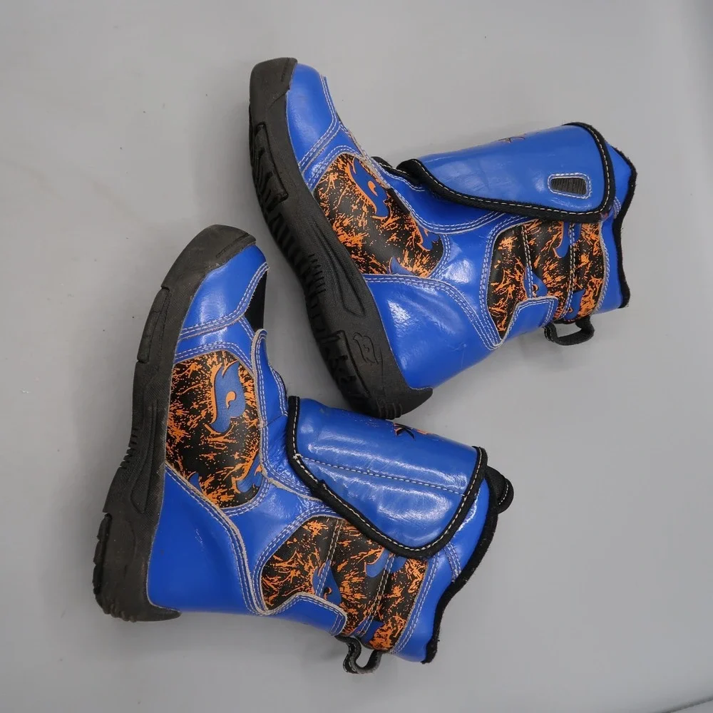 Tony Hawk Boys Winter Snow Boots Blue Thermolite Waterproof Leather Toddler 12 M